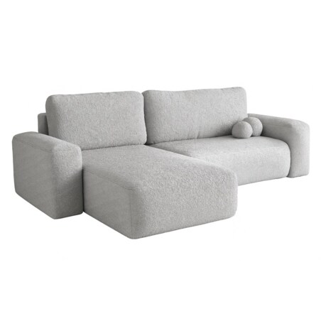 Narożnik Lewy ILO z funkcją spania i pojemnikiem na pościel, jasno-szary