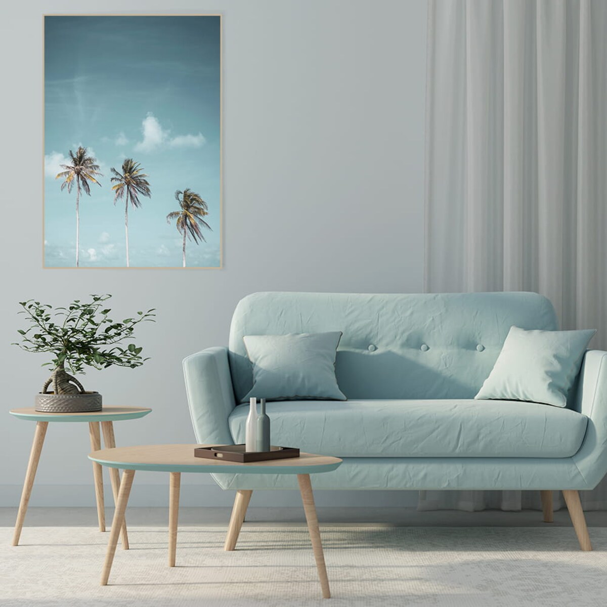 plakat tropikalne palmy 30x40 cm