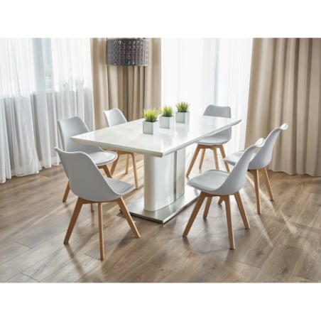 Krzesło plastikowe z poduszką OSLO białe