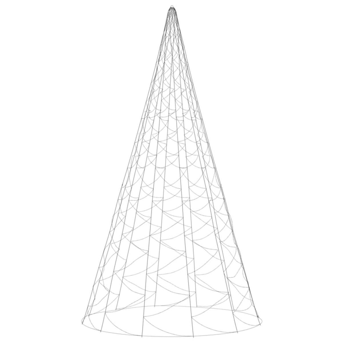 vidaXL Choinka do montażu na maszcie, 3000 ciepłych białych LED, 800cm