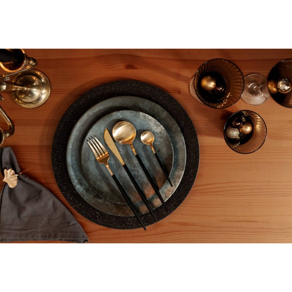 Talerz ozdobny z brokatem, Ø 33 cm