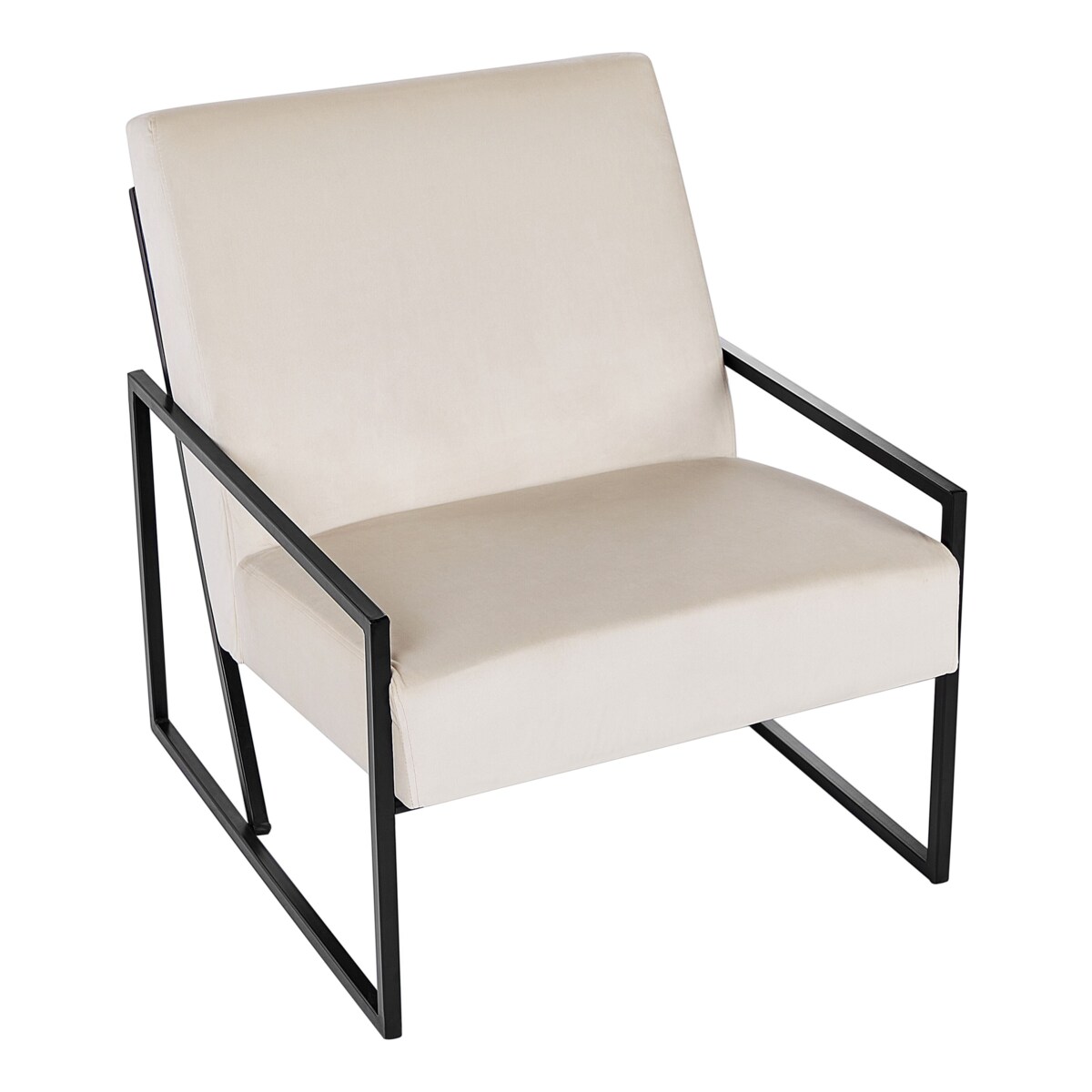 Fotel Welur Jasnobeżowy DELARY