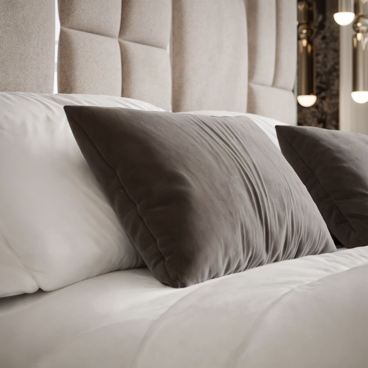 Łóżko tapicerowane BRIGITTE SILVER, pojemnik na pościel, s34, 140x200, Element 17