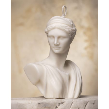 Świeca sojowa Artemis w formie dekoracyjnego popiersia – elegancka rzeźba do wnętrz