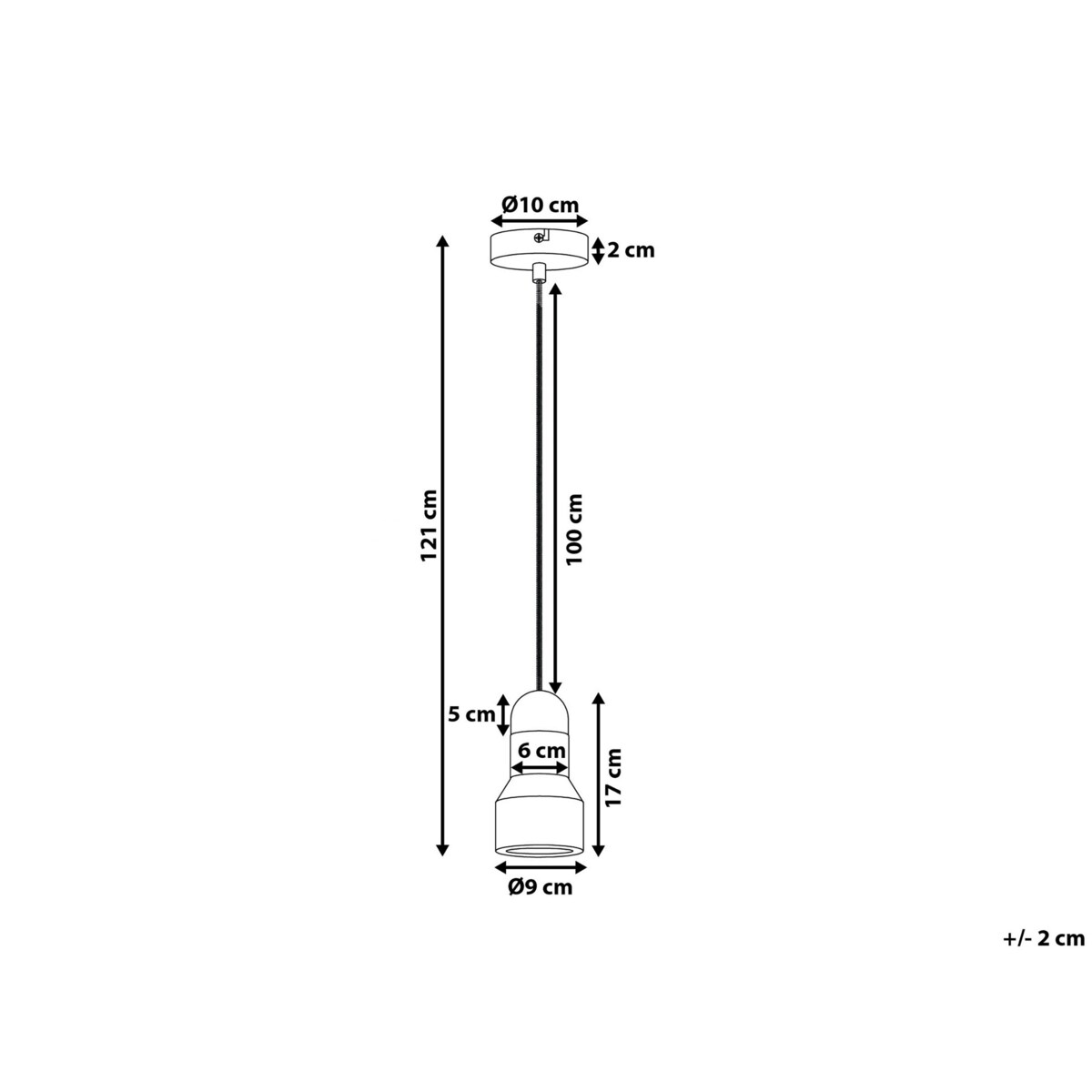 Lampa wisząca betonowa szara APURE