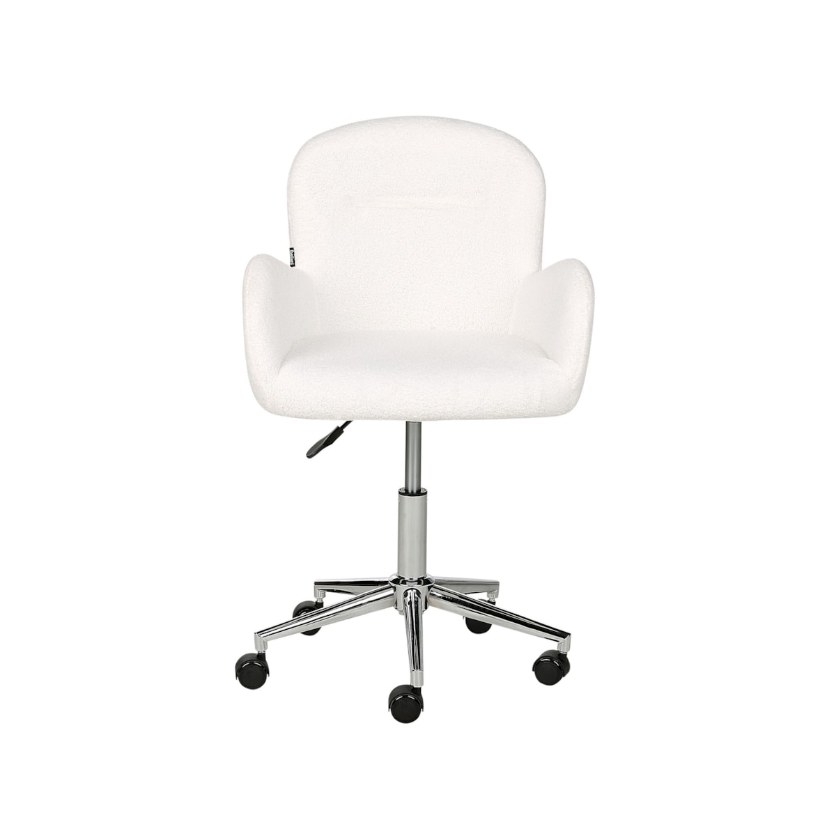 Krzesło biurowe regulowane boucle białe PRIDDY