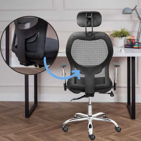 Krzesło biurowe fotel obrotowy regulowany chrom K40 do biurka