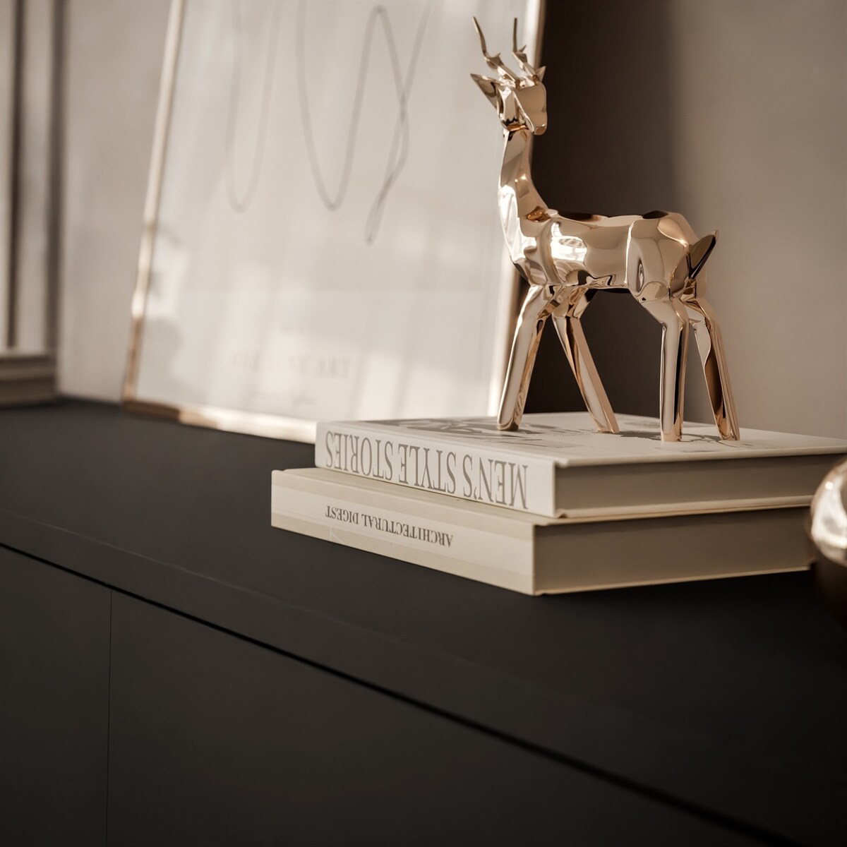 Czterodrzwiowa komoda ARIADNA, czarna