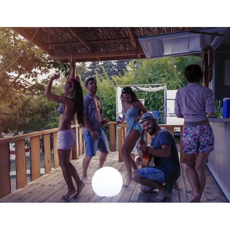 Okrągła lampa stojąca zewnętrzna Buly LUMBL050SSNW King Home LED 1W 3000-6500K IP65 biała