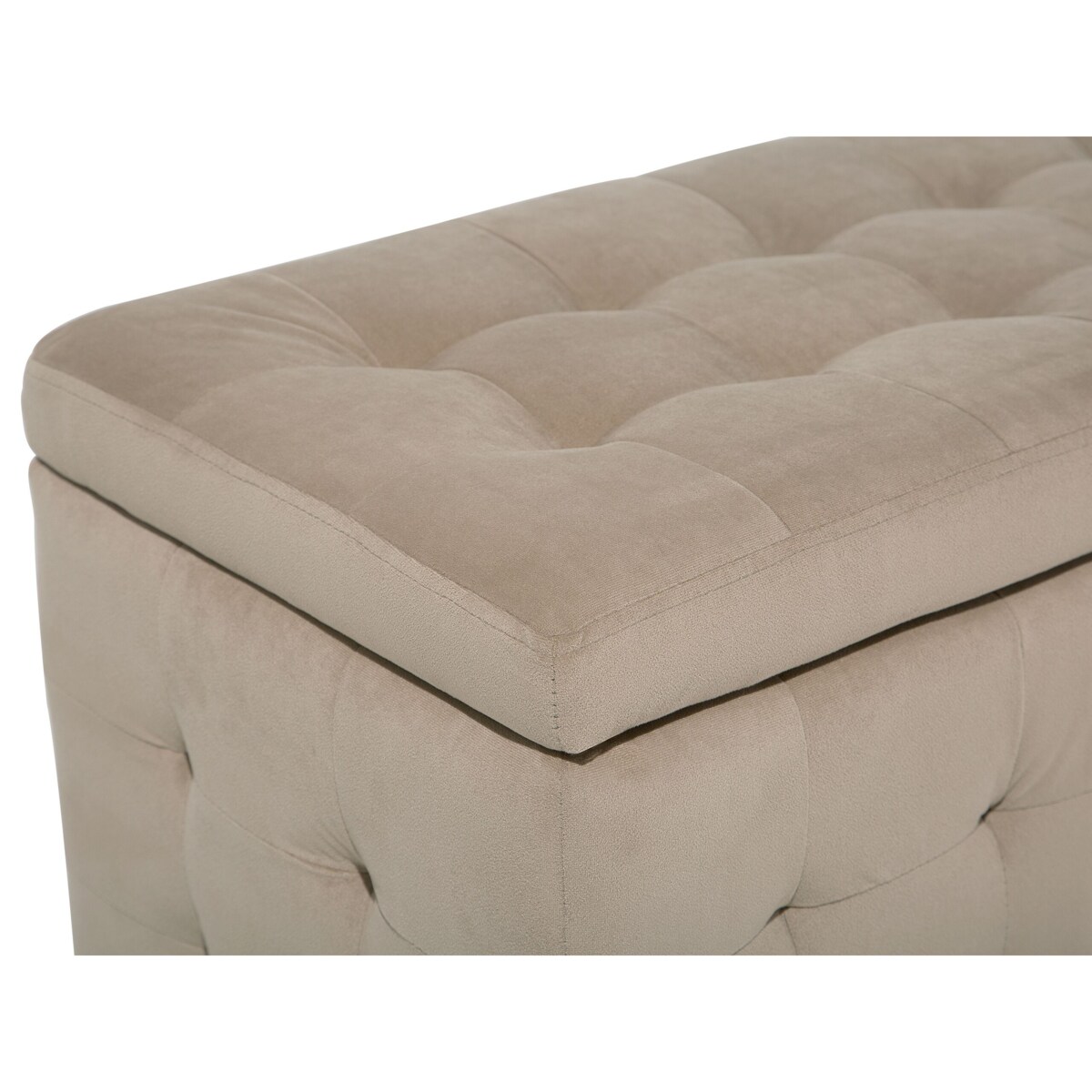 Puf ze schowkiem welurowy brązowy MICHIGAN