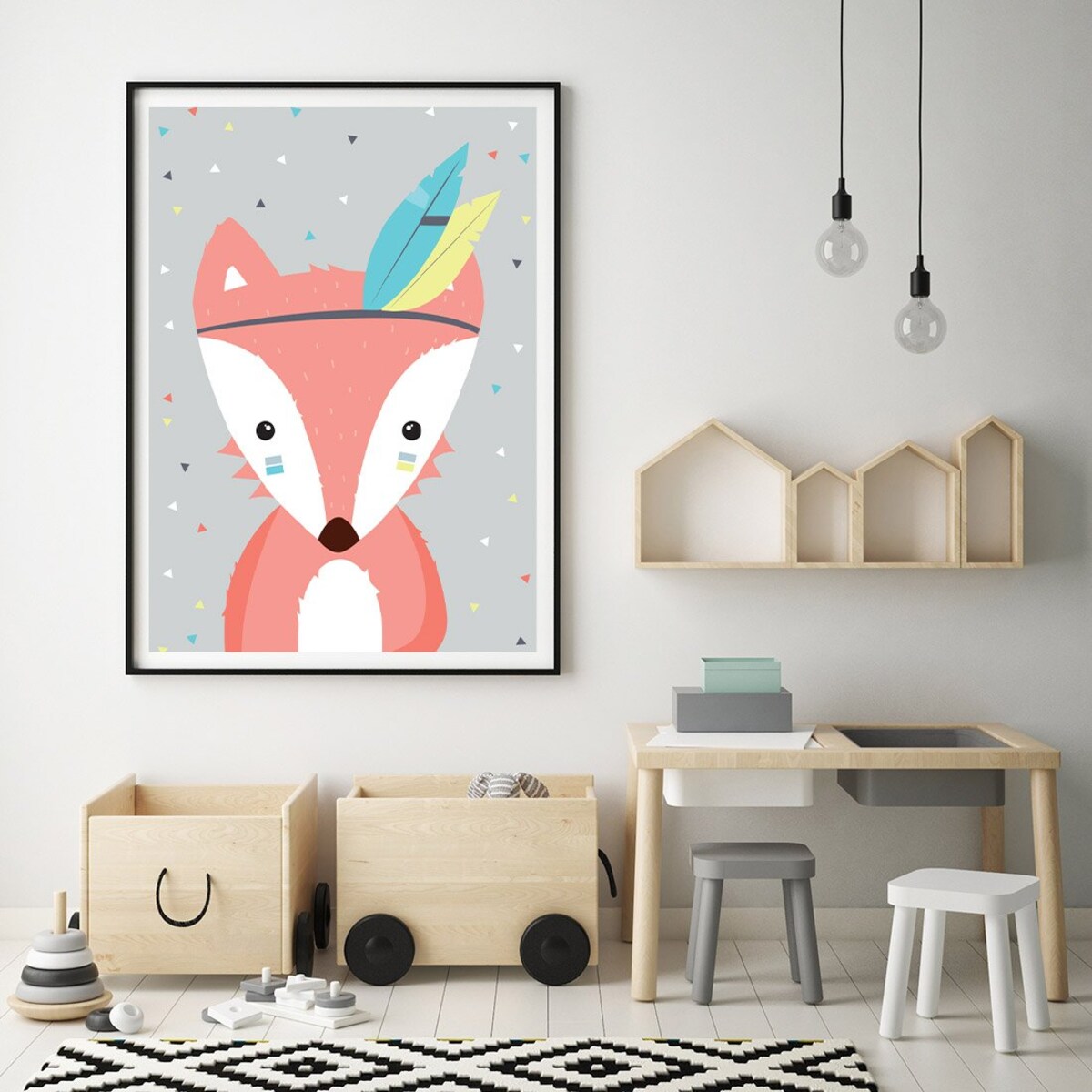 Plakat dla dzieci Lisek apacz 20x30