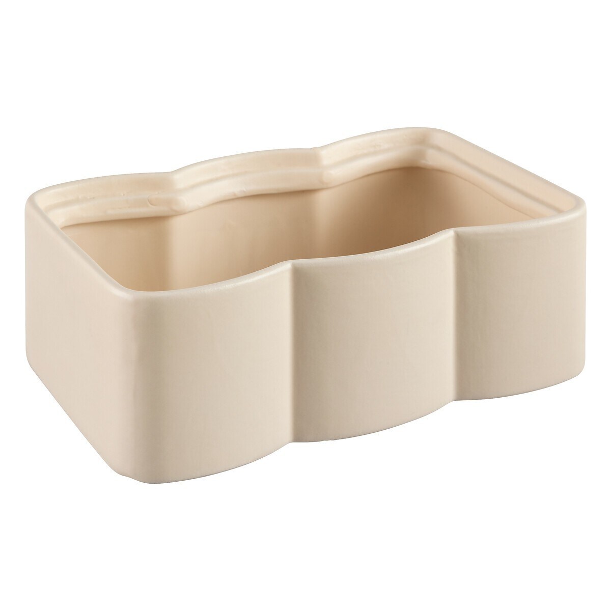 Ceramiczny pojemnik na chusteczki beżowy