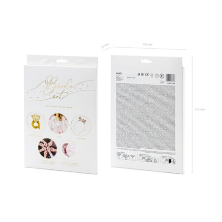 Zestaw akcesoriów weselnych Bride To Be, mix (1 op. / 23 szt.)