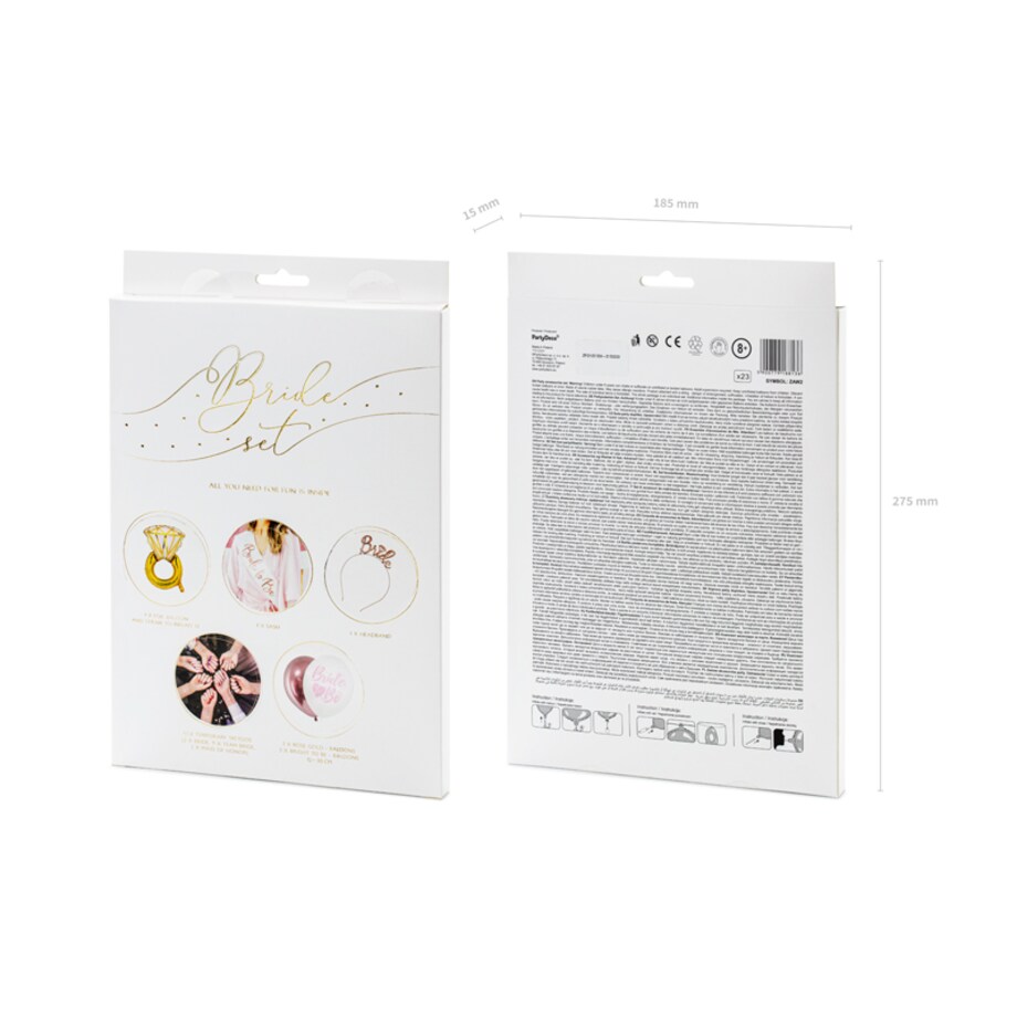 Zestaw akcesoriów weselnych Bride To Be, mix (1 op. / 23 szt.)