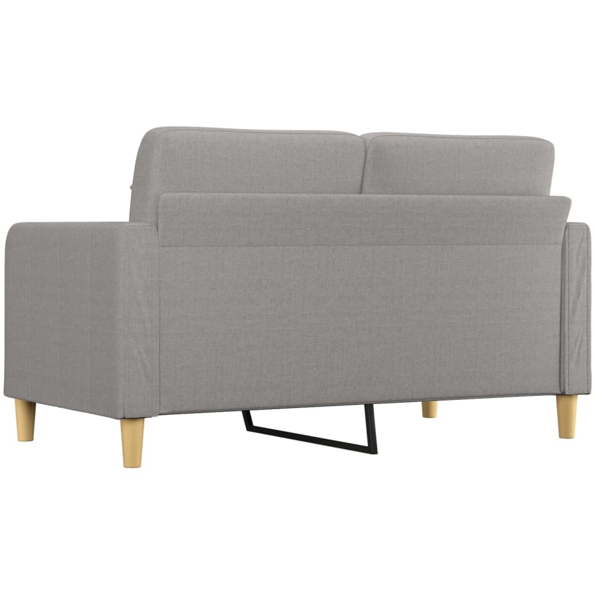 vidaXL Sofa 2-osobowa, jasnoszara, 140 cm, tapicerowana tkaniną