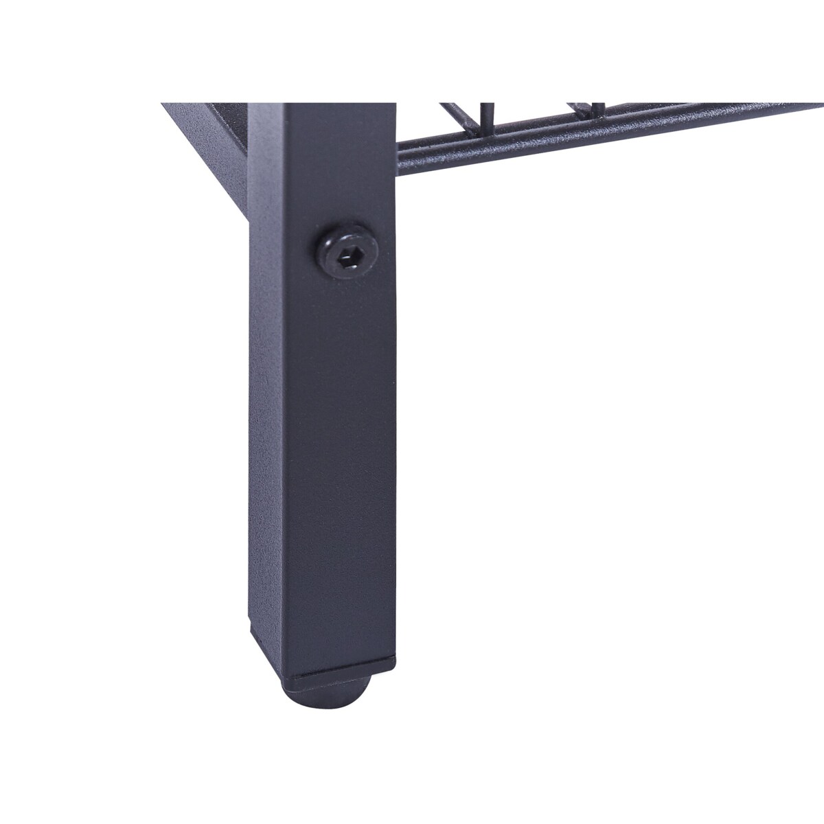 Stolik pomocniczy ciemne drewno z czarnym KENNER