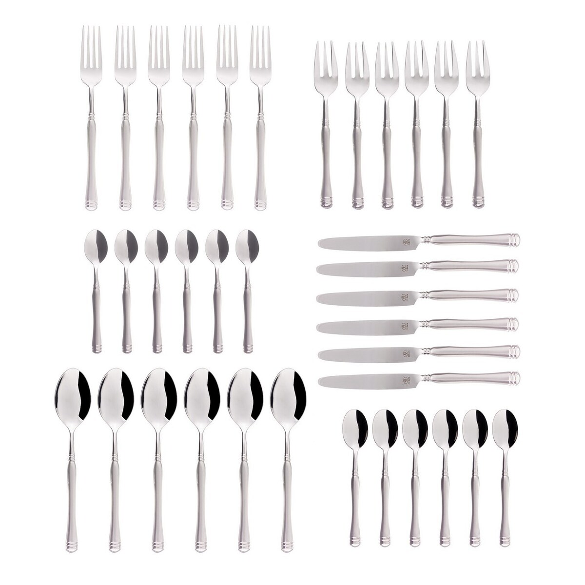 Sztućce Cuba komplet dla 6 osób 36 części, 44 x 33 x 6 cm