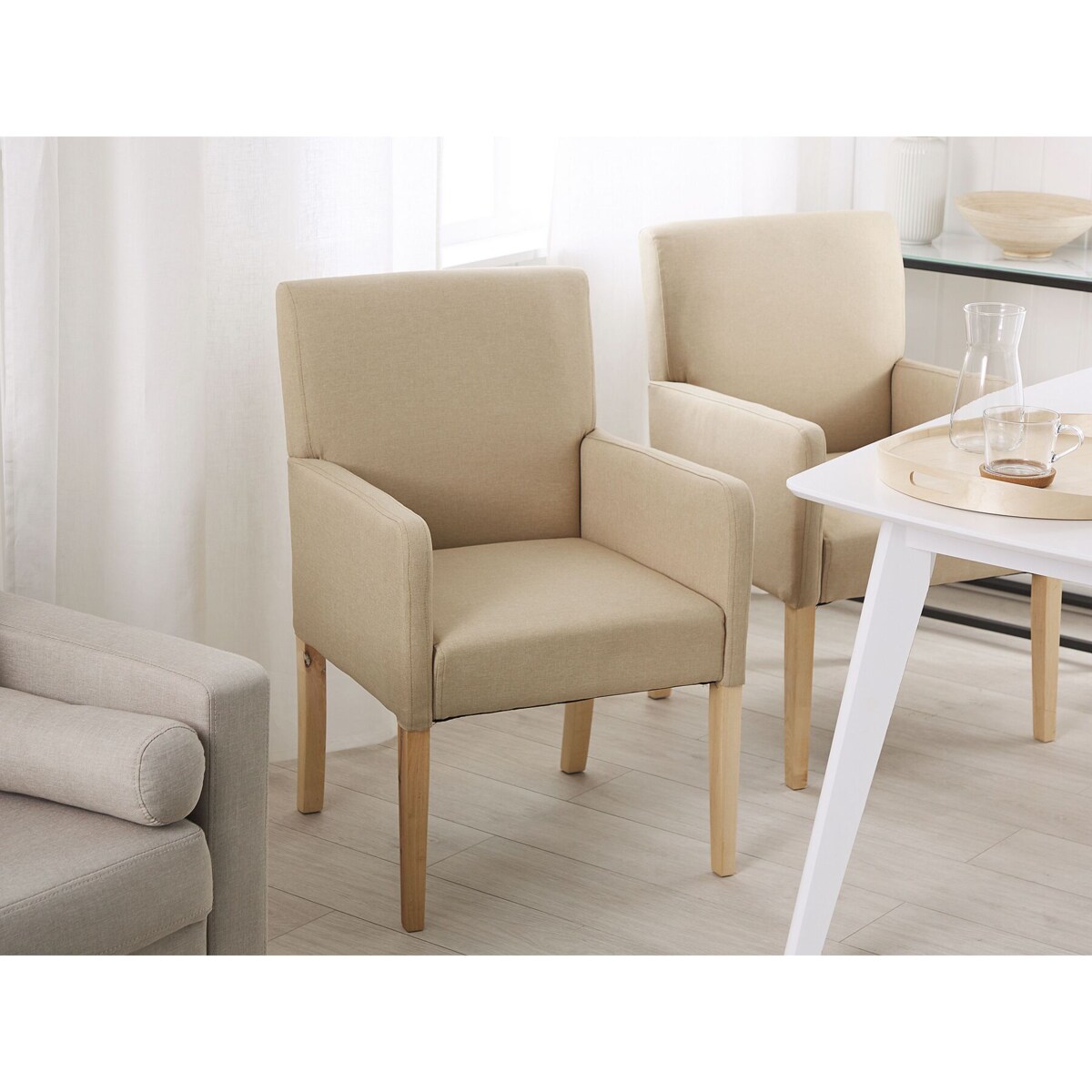 Krzesło do jadalni beżowe ROCKEFELLER