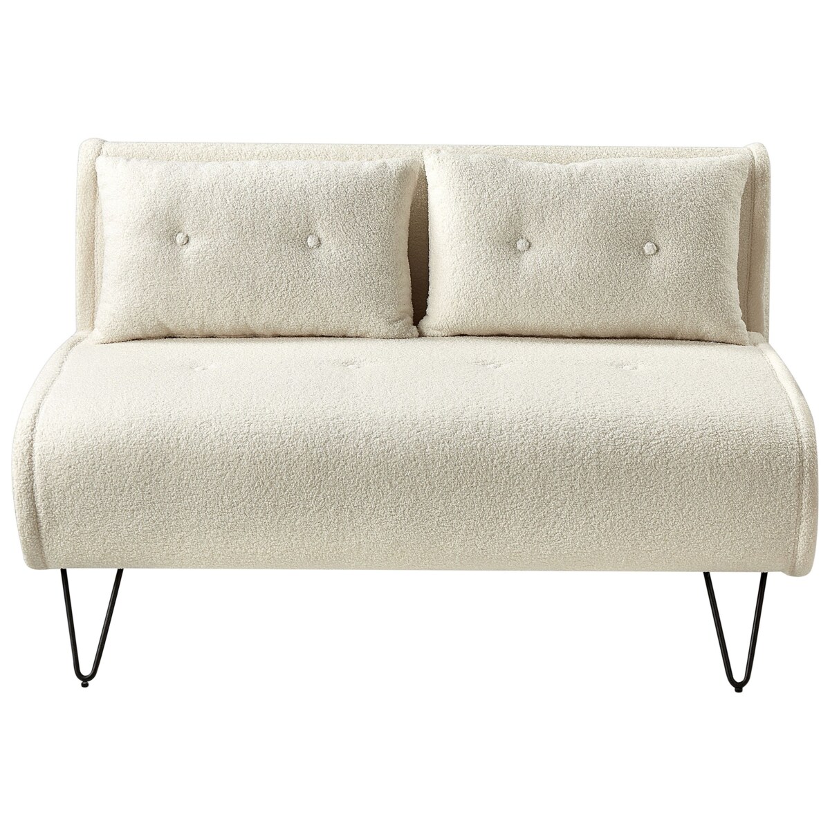 Komplet wypoczynkowy dla 3 osób VESTFOLD Boucle Złamana biel