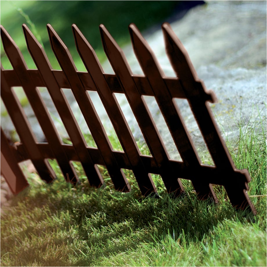 Płotek Ogrodowy 3,22 M Obrzeże Trawnikowe Palisada Brązowy