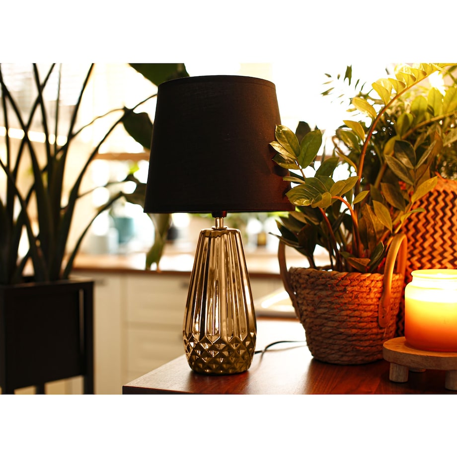 KONSIMO ERANA Lampa stołowa kolor złoty