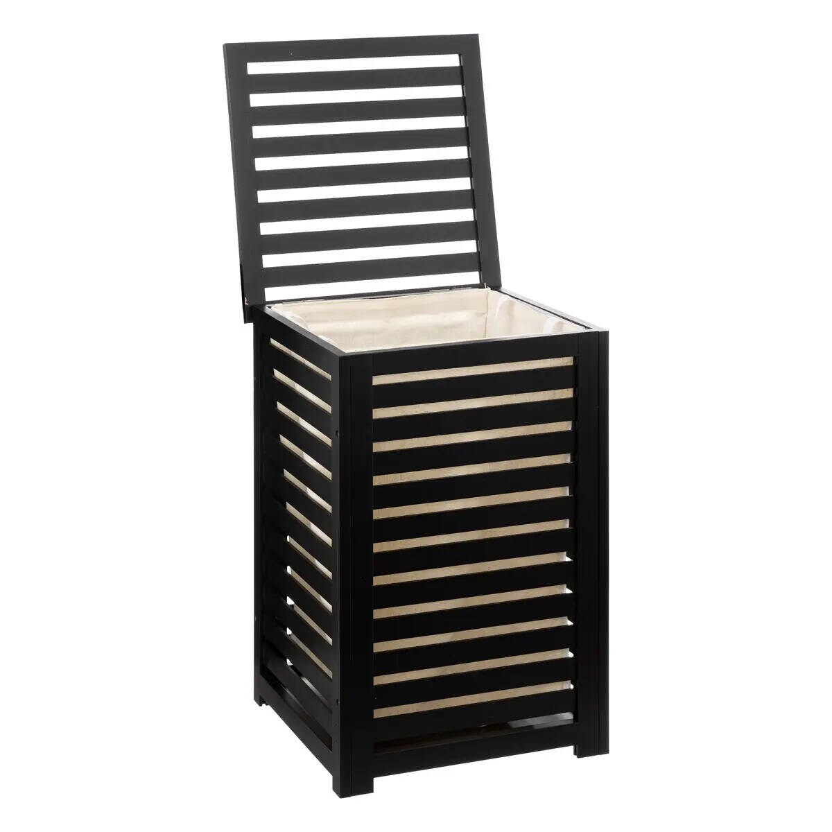 Kosz na bieliznę Sicela bambusowy, 40 x 40 x 58 cm