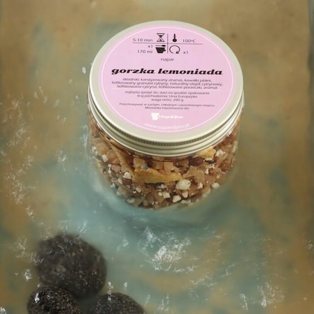 Herbata owocowa GORZKA LEMONIADA o lekko kwaśnym smaku lemoniady PREMIUM - herbata liściasta sypana mieszanka napar susz - gotowa na prezent upominek