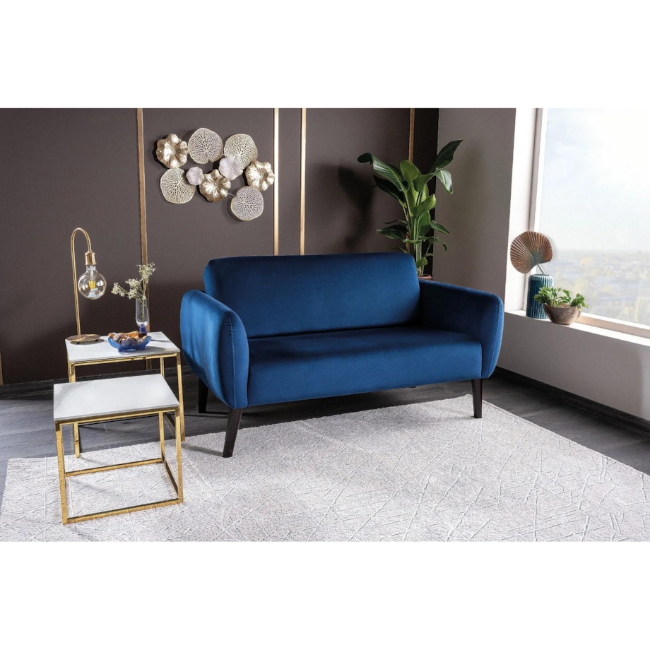 Sofa ELSA VELVET granatowa dwuosobowa | home&you