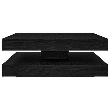 vidaXL Stolik kawowy obrotowy 360 stopni czarny dąb 90x90x34,5 cm
