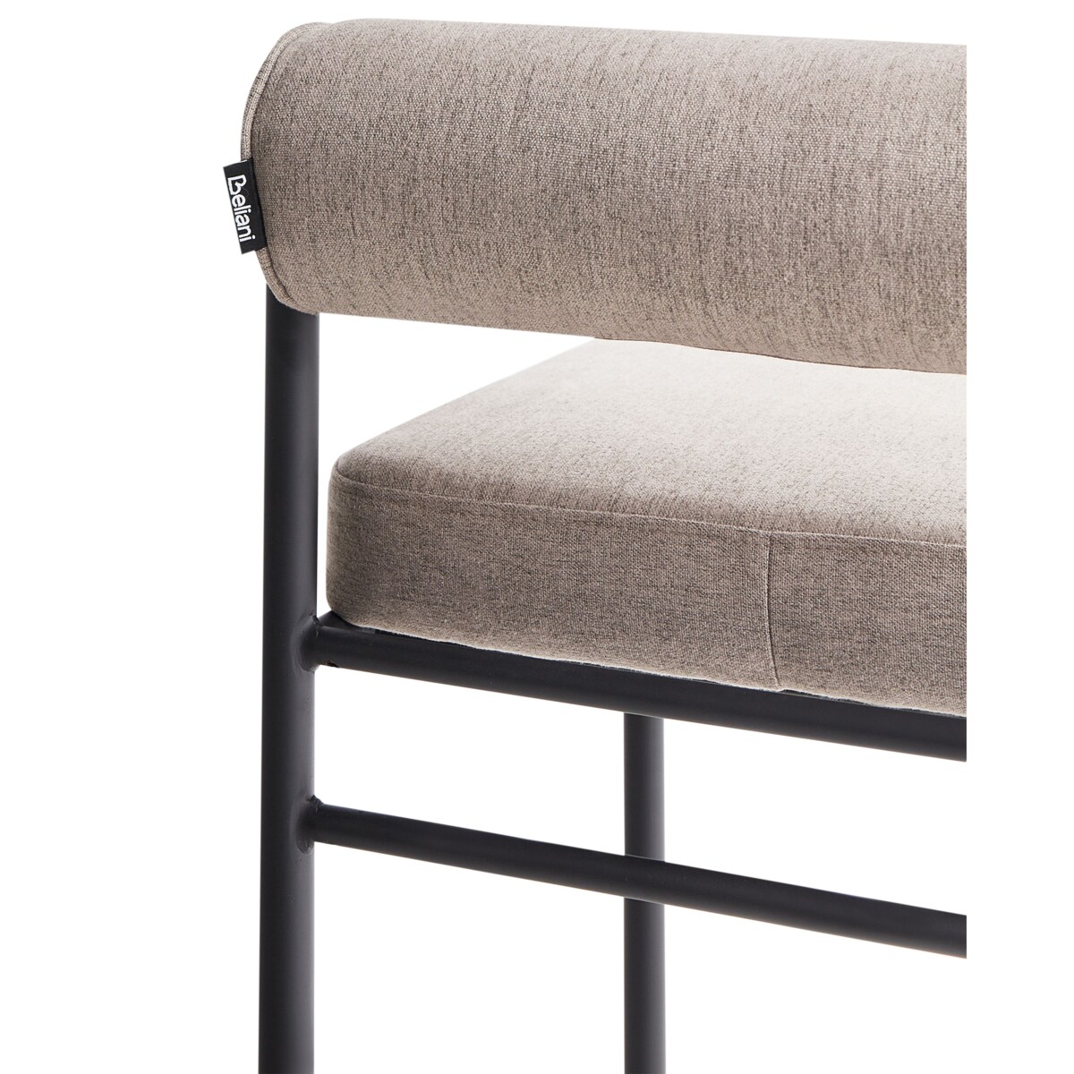 Zestaw 2 krzeseł barowych AMAYA Beżowoszary