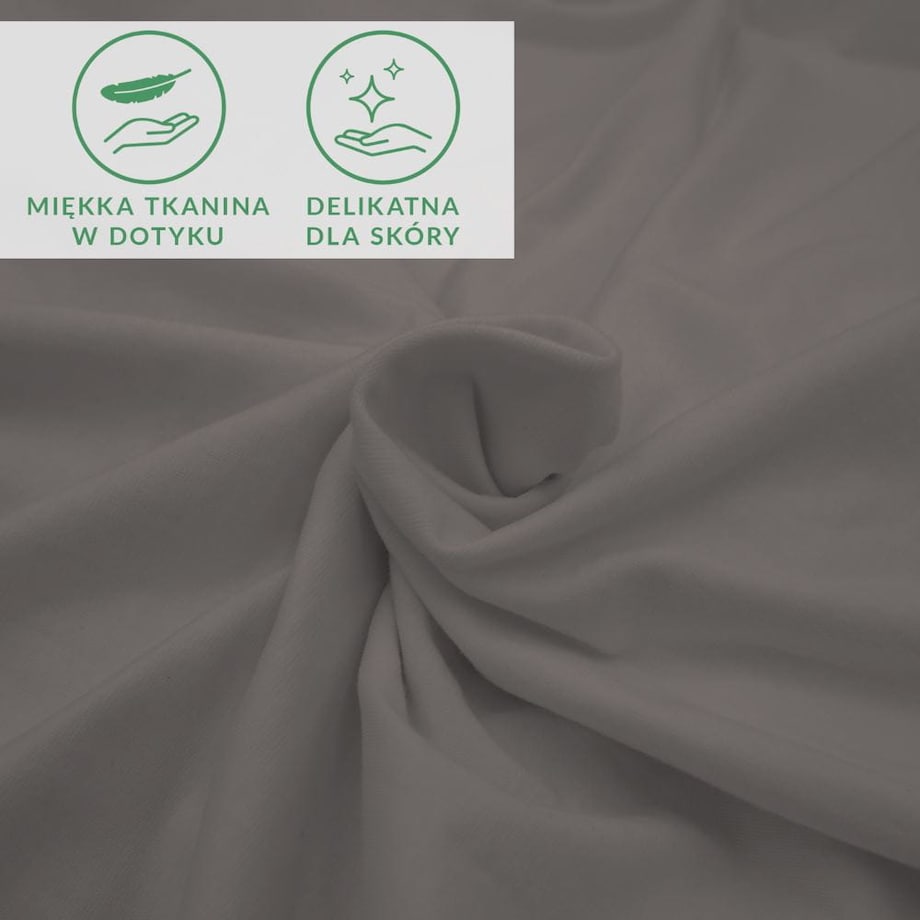 Prześcieradło z bawełny jersey z elastanem z gumką 140x200 kolor antracyt