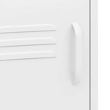 vidaXL Szafka nocna, biała, 35x35x51 cm, stalowa