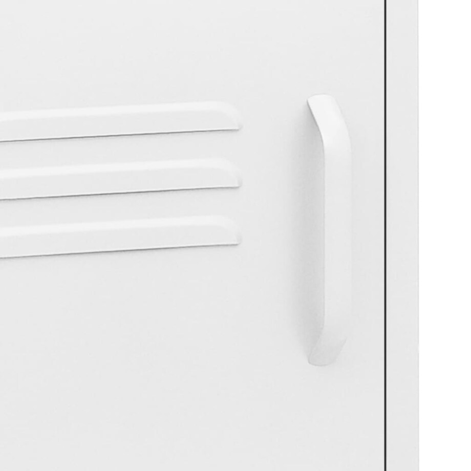 vidaXL Szafka nocna, biała, 35x35x51 cm, stalowa