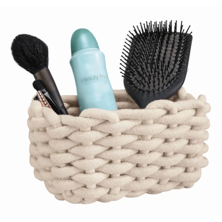 Kleine Wolke Fellone Koszyk pleciony sznurek beż naturalny M