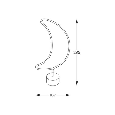 Ledowa lampka nocna Neon FM-NB27 Zumaline moon księżyc niebieski