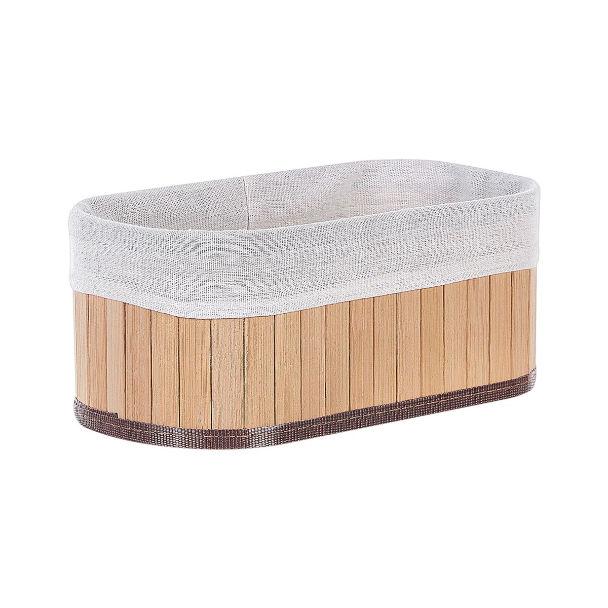 Zestaw 5 koszy bambusowych jasne drewno TALPE