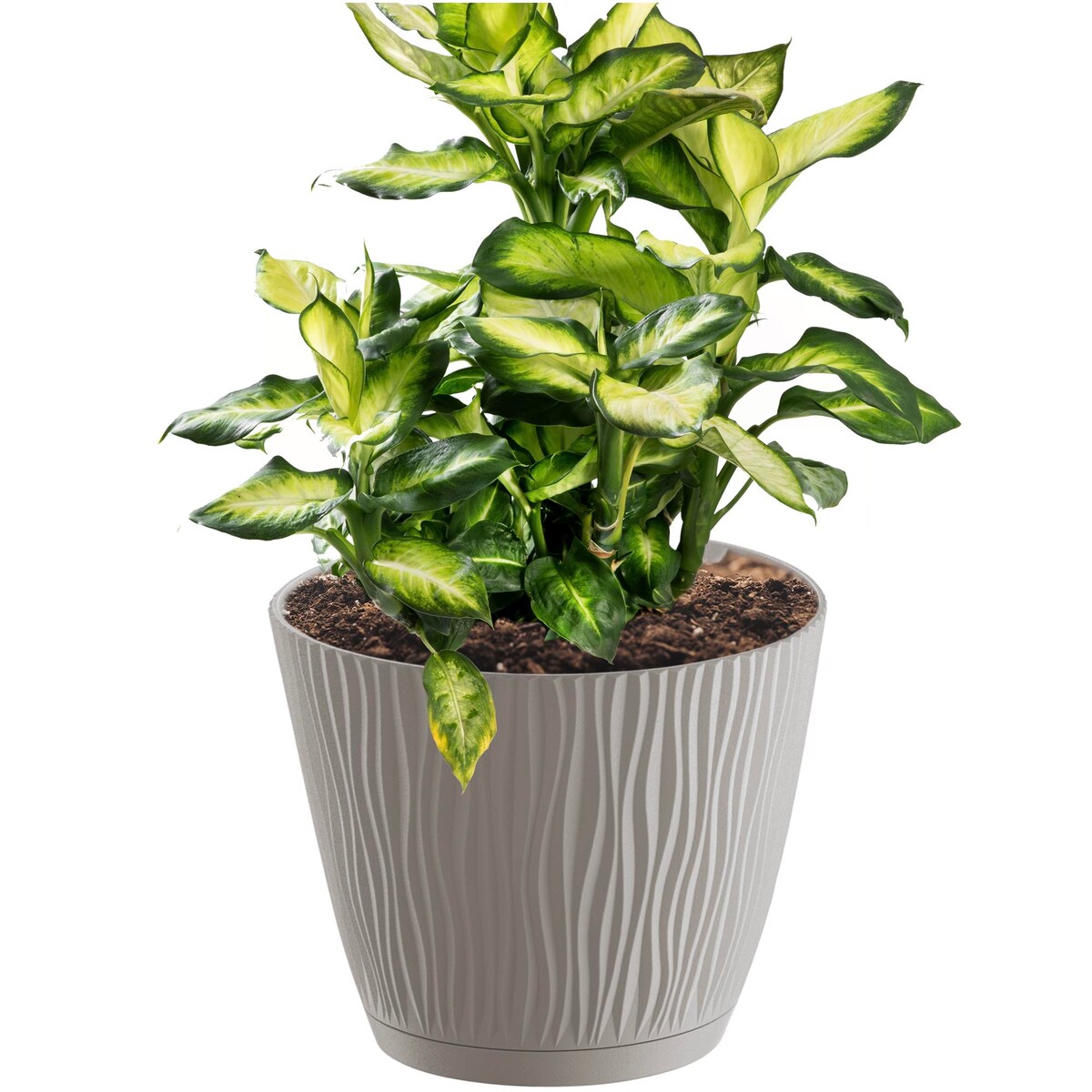 Doniczka Okrągła Z Podstawką Domowa Mocca X2