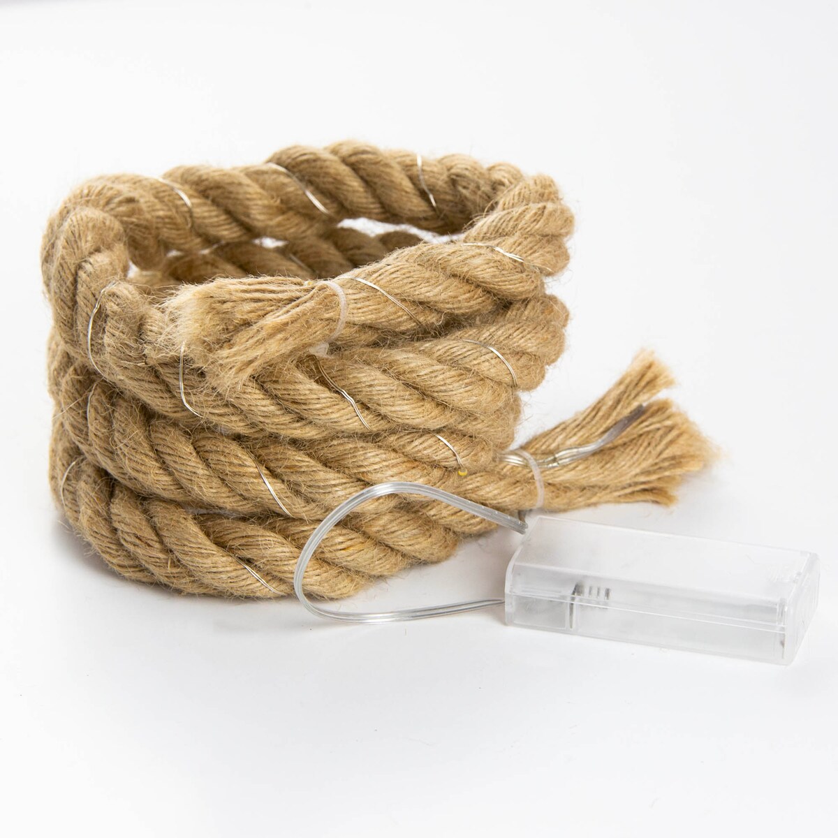 Lampki Led Sznur Parciany Jutowy 120Cm 20 Led Deko