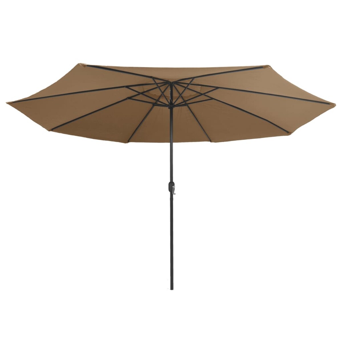 vidaXL Parasol ogrodowy na metalowym słupku, 390 cm, taupe