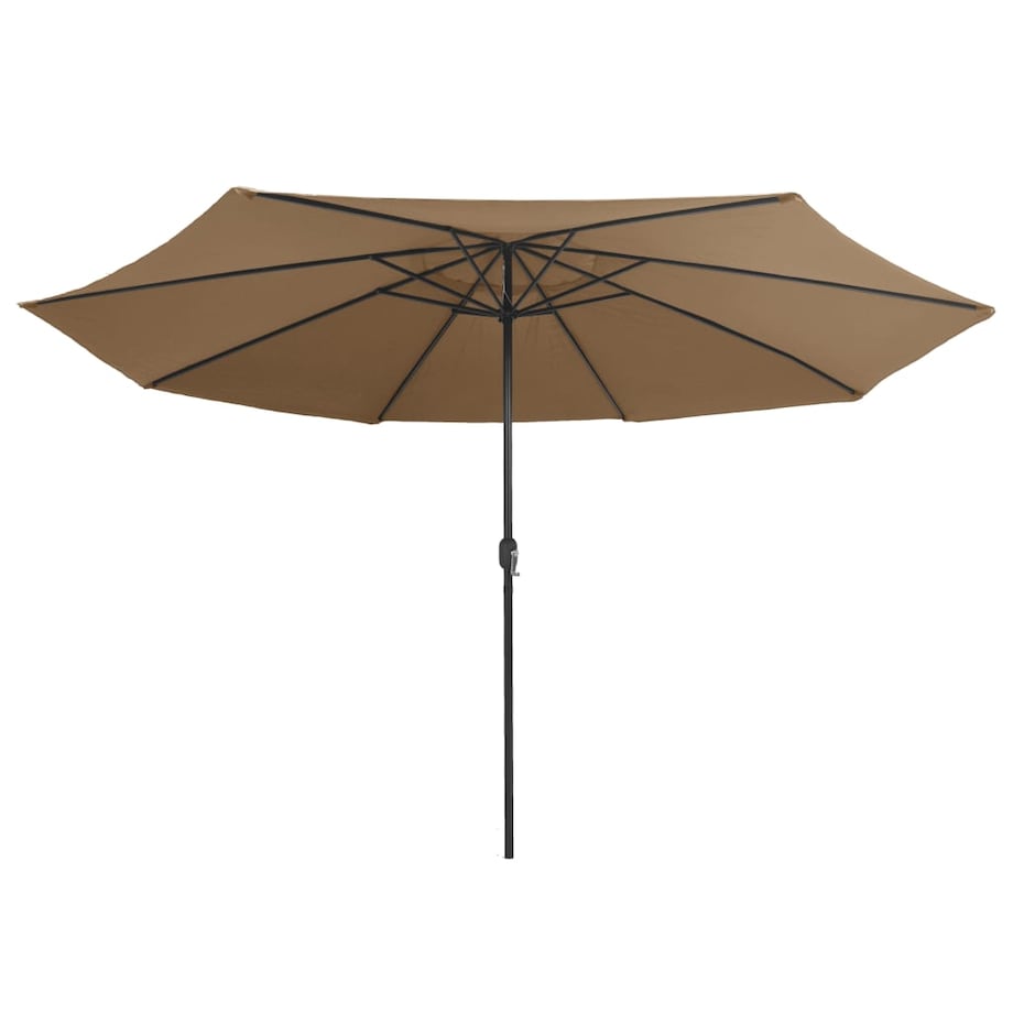 vidaXL Parasol ogrodowy na metalowym słupku, 390 cm, taupe