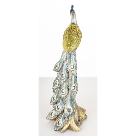 Dekoracja - Paw 26x10,5x8 cm ZAMPA złoty