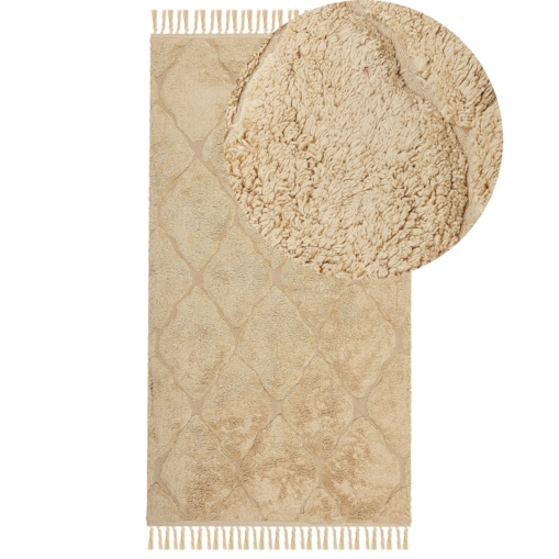 Dywan bawełniany 80 x 150 cm beżowy SANLIURFA