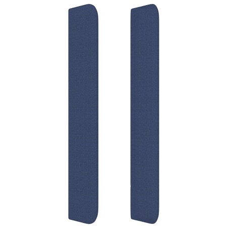 vidaXL Zagłówek uszak, niebieski, 183x16x118/128 cm, tkanina