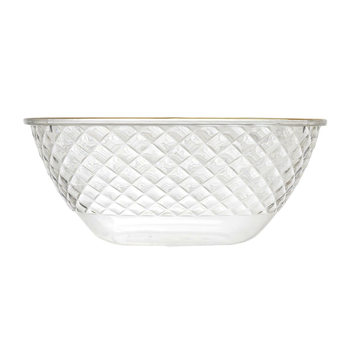 MISKA Mirage kwadratowa 25,6 cm złoty brzeg PLASTIKOWA