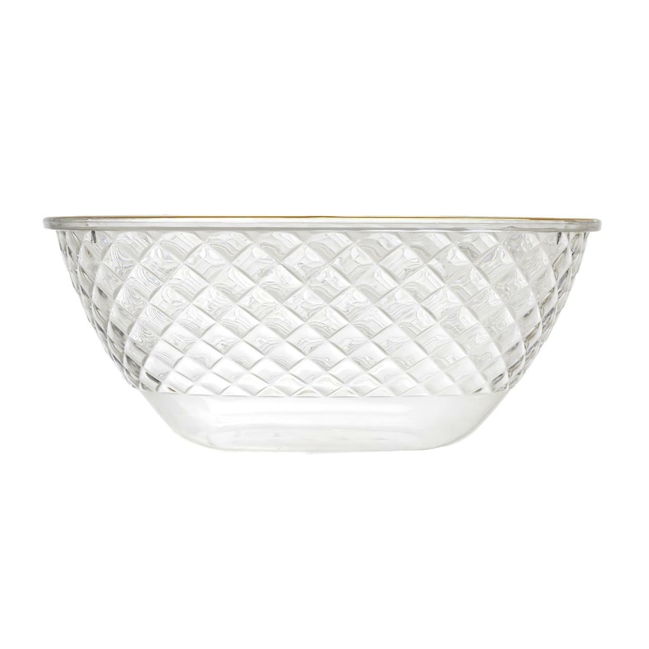 MISKA Mirage kwadratowa 25,6 cm złoty brzeg PLASTIKOWA