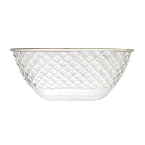 MISKA Mirage kwadratowa 25,6 cm złoty brzeg PLASTIKOWA