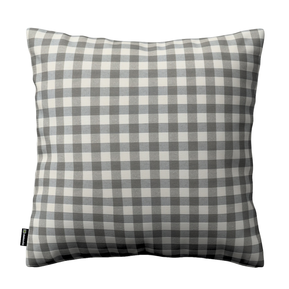Poszewka Kinga na poduszkę 43x43 szaro-biała kratka (1,5x1,5cm)