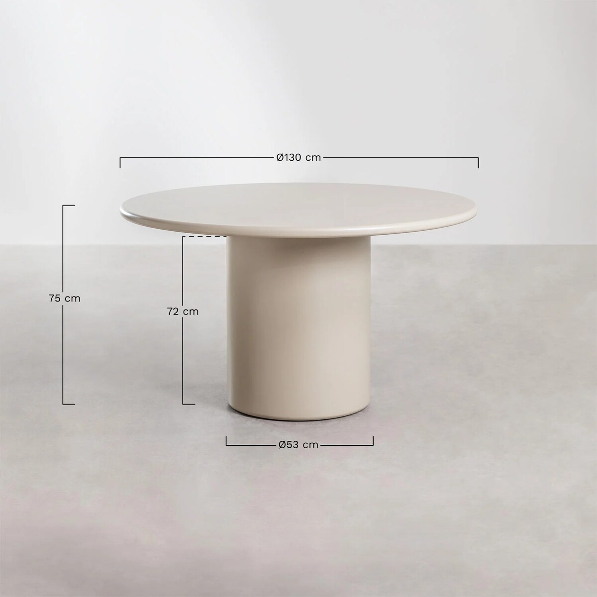 Okrągły stół z MDF szałwiowy Ø 130 cm