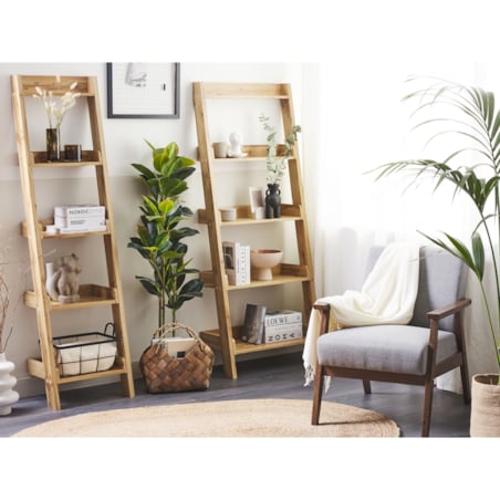 Regał drabina 5 półek jasne drewno MOBILE DUO