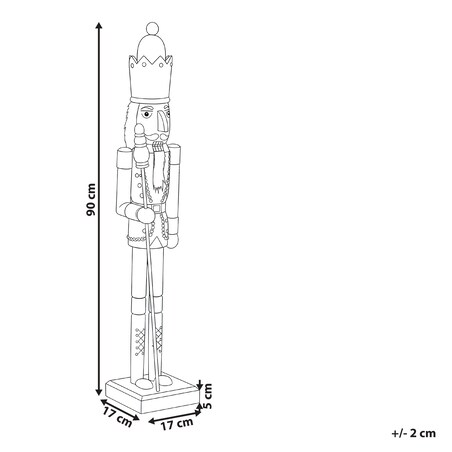 Figurka dekoracyjna MALARAN Dziadek do orzechów 90 cm Czerwony